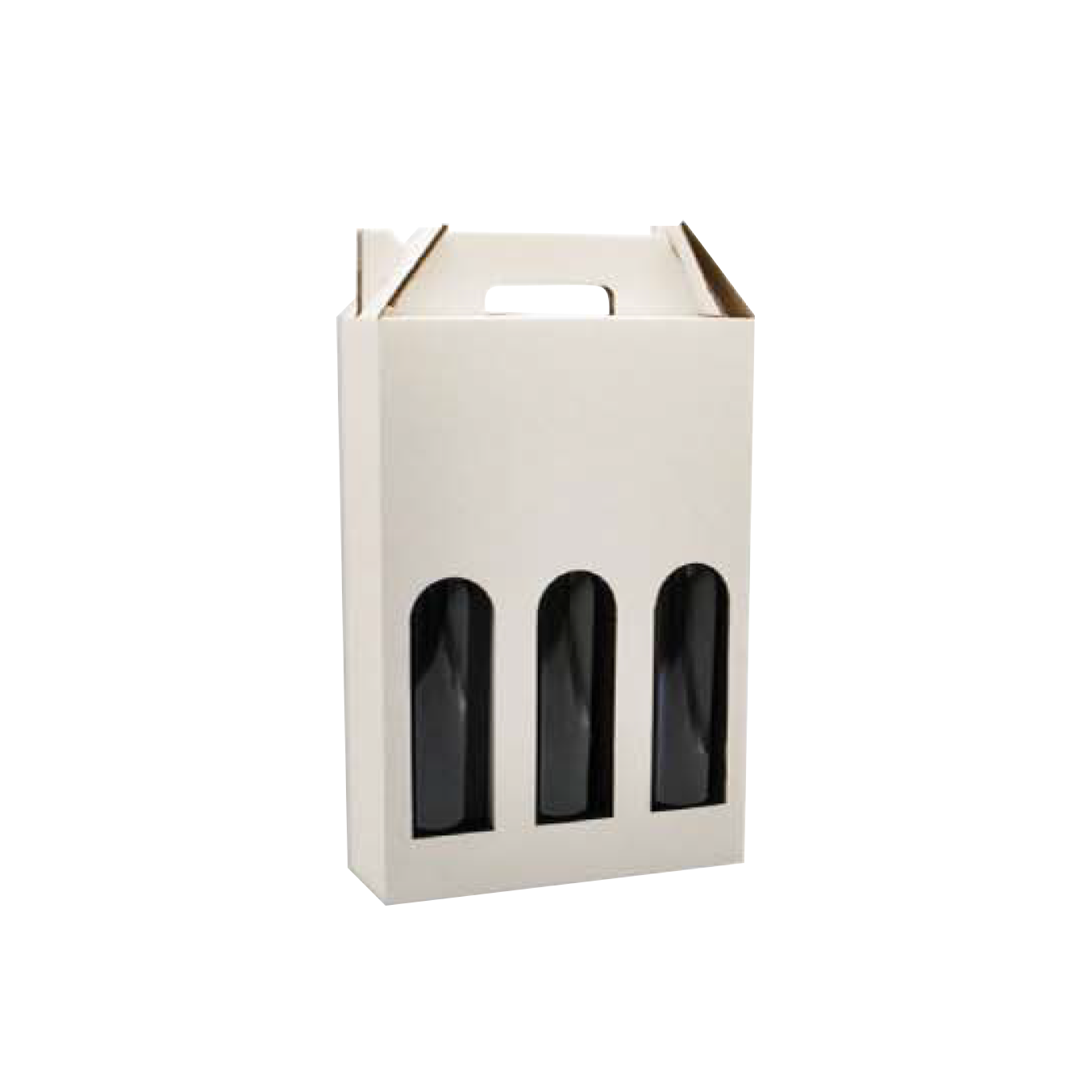 cabas 3 bouteilles blanc fond automatique